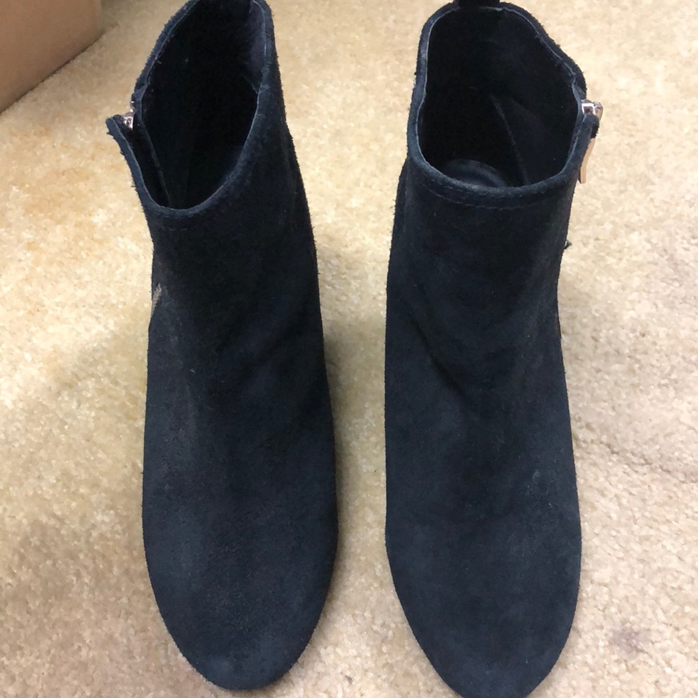 Black Suede Booties Size 7.5